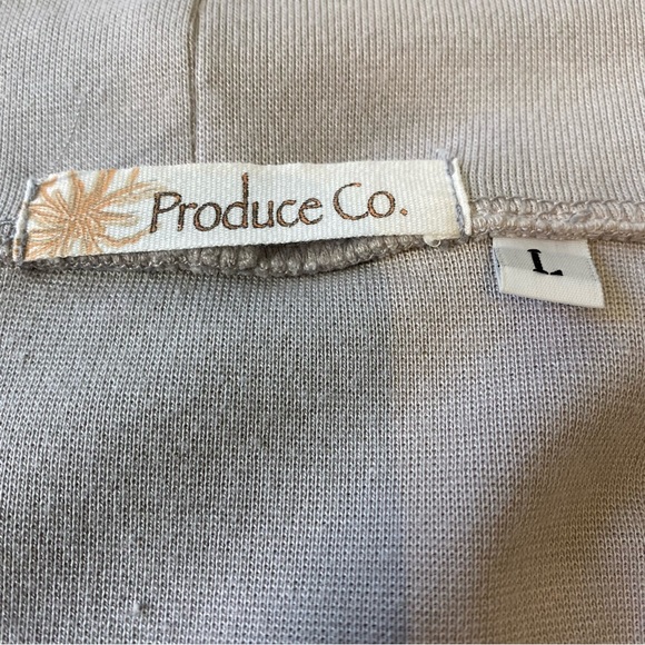 Produce Co. Tie Dye Open Cardigan Size Large Gray & White NY18P Made in USA - Picture 3 of 9